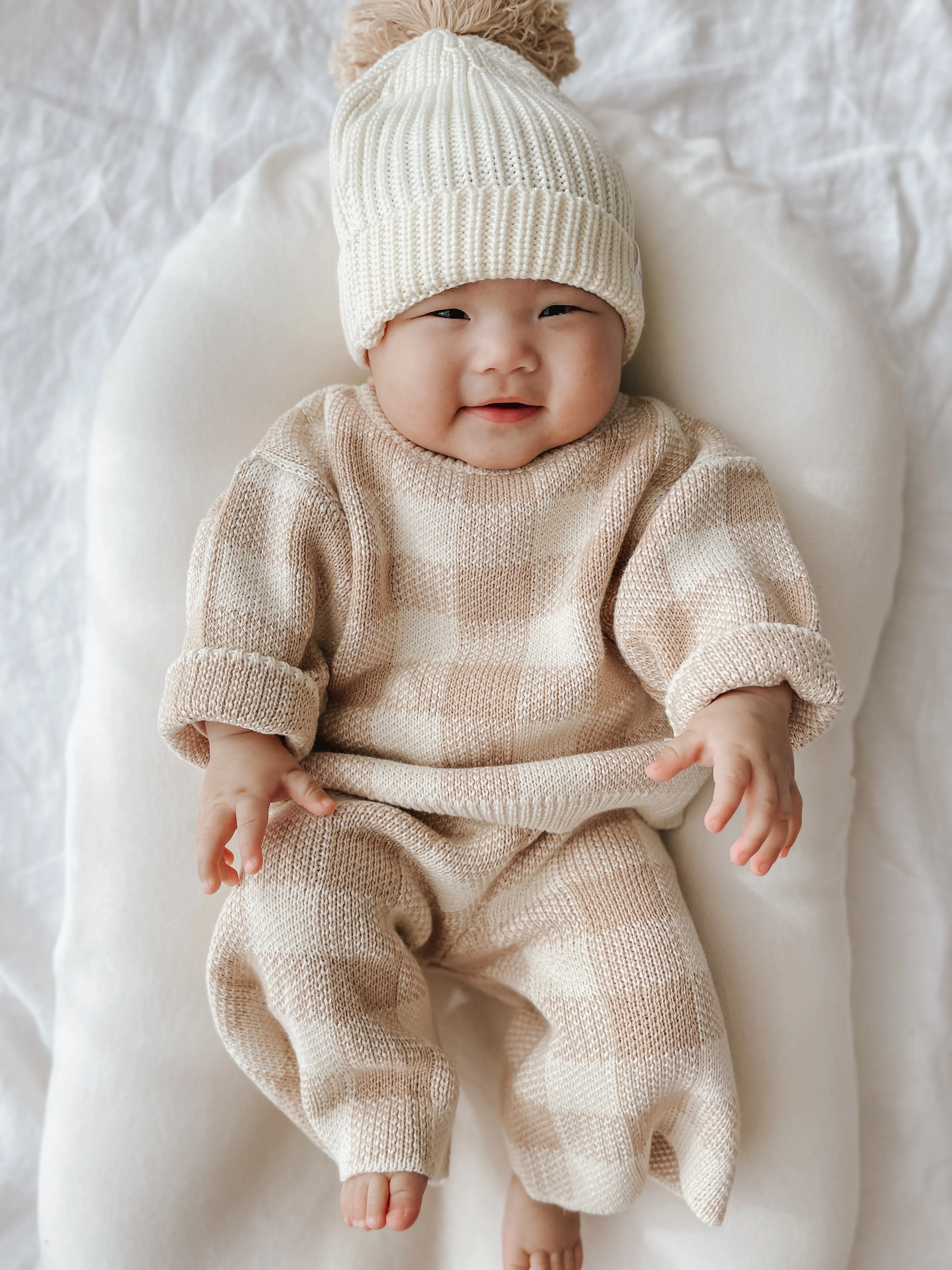 Organic Knit PANTS | Gingham