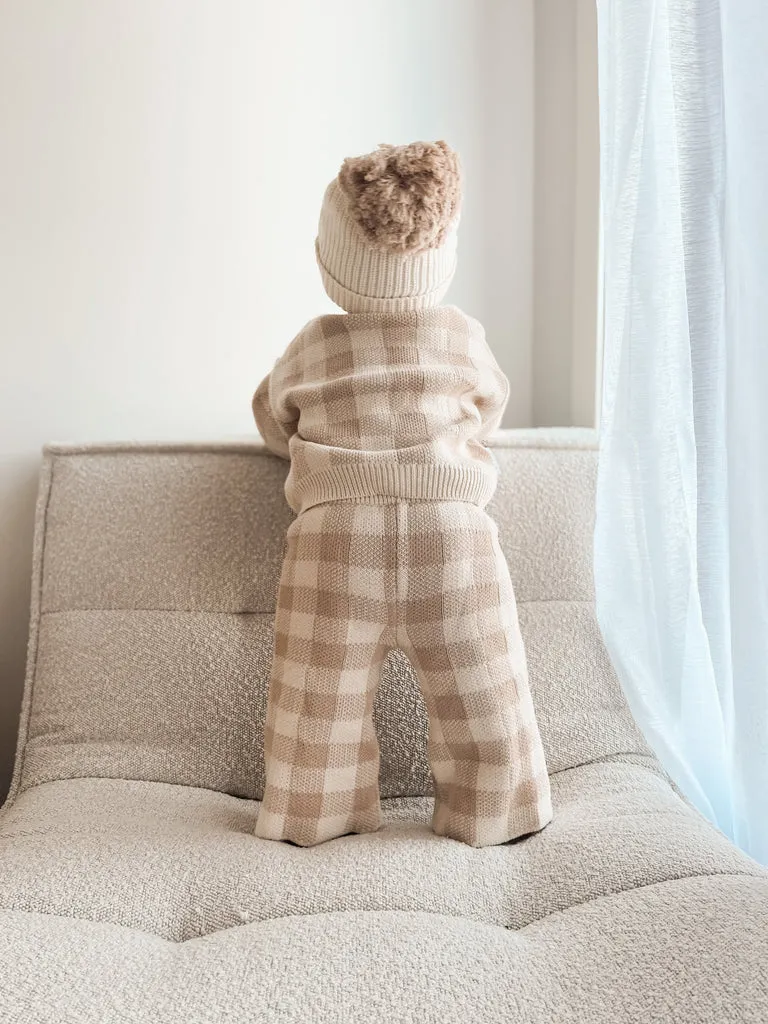 Organic Knit PANTS | Gingham