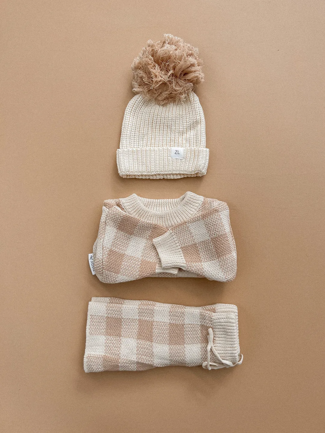 Organic Knit PANTS | Gingham