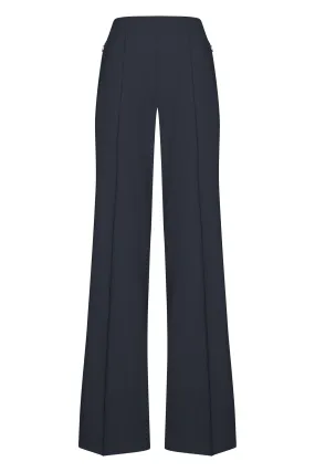Pants | Bonded Travel | Maika | Black-Blue