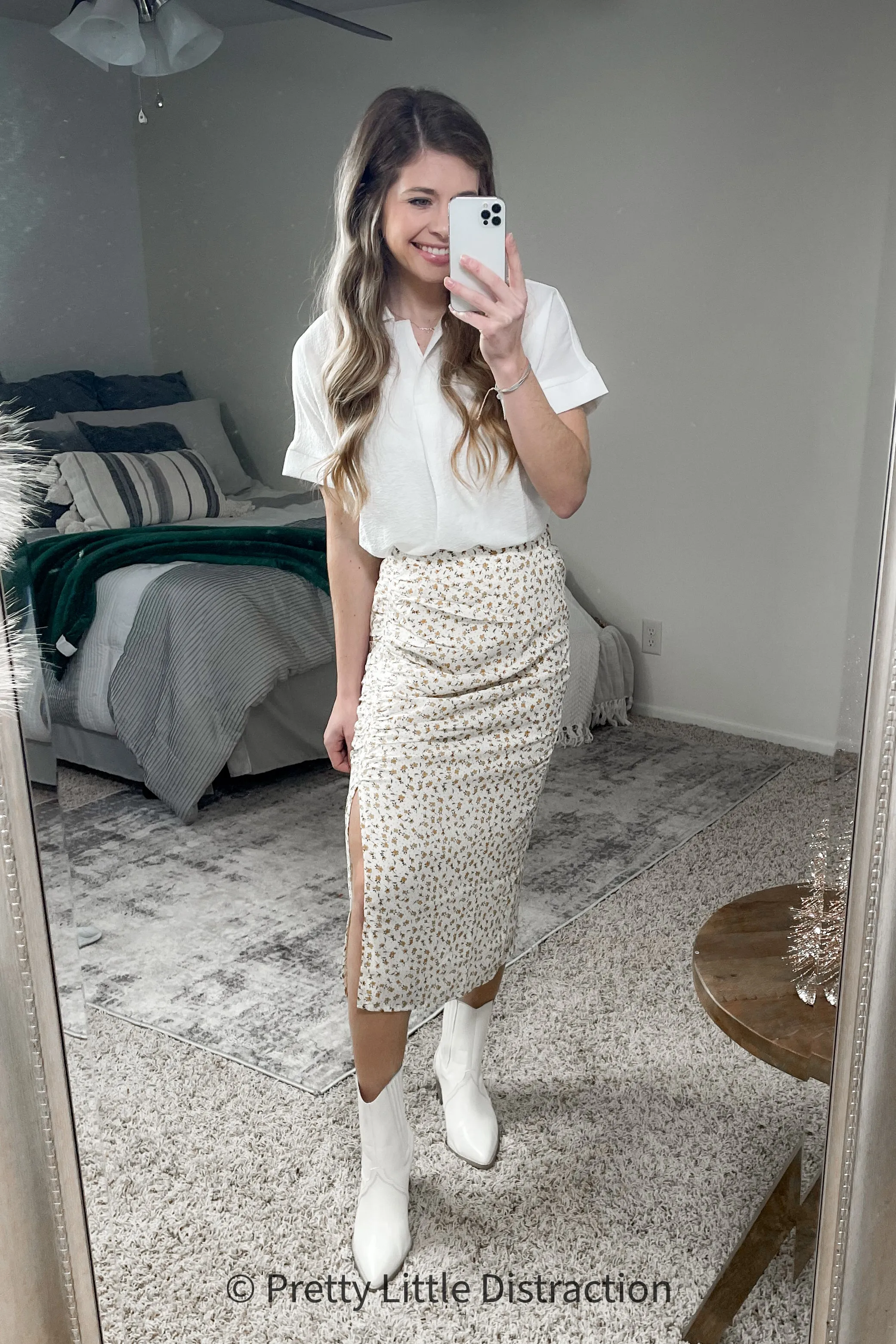 Ruched Dressy Bottom Skirt