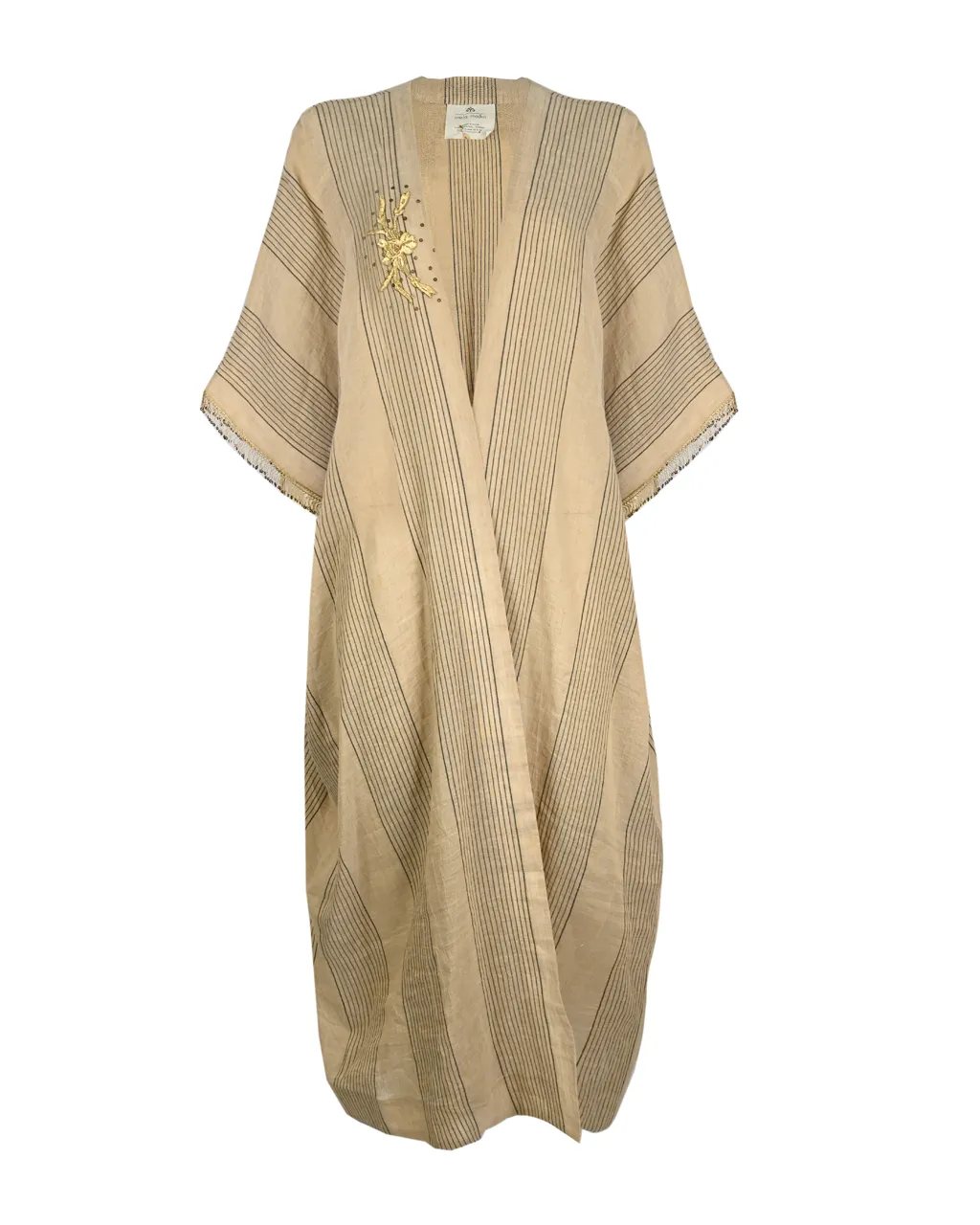 Sirma Midi Bisht Linen Abaya