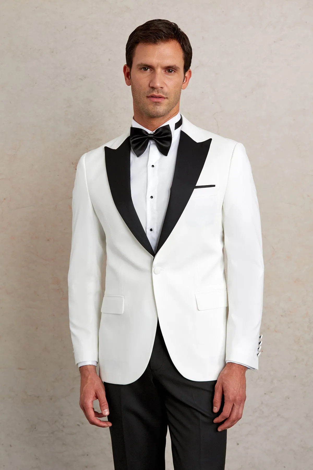 Slim Fit White Release Shawl Lapel Classic Tuxedo