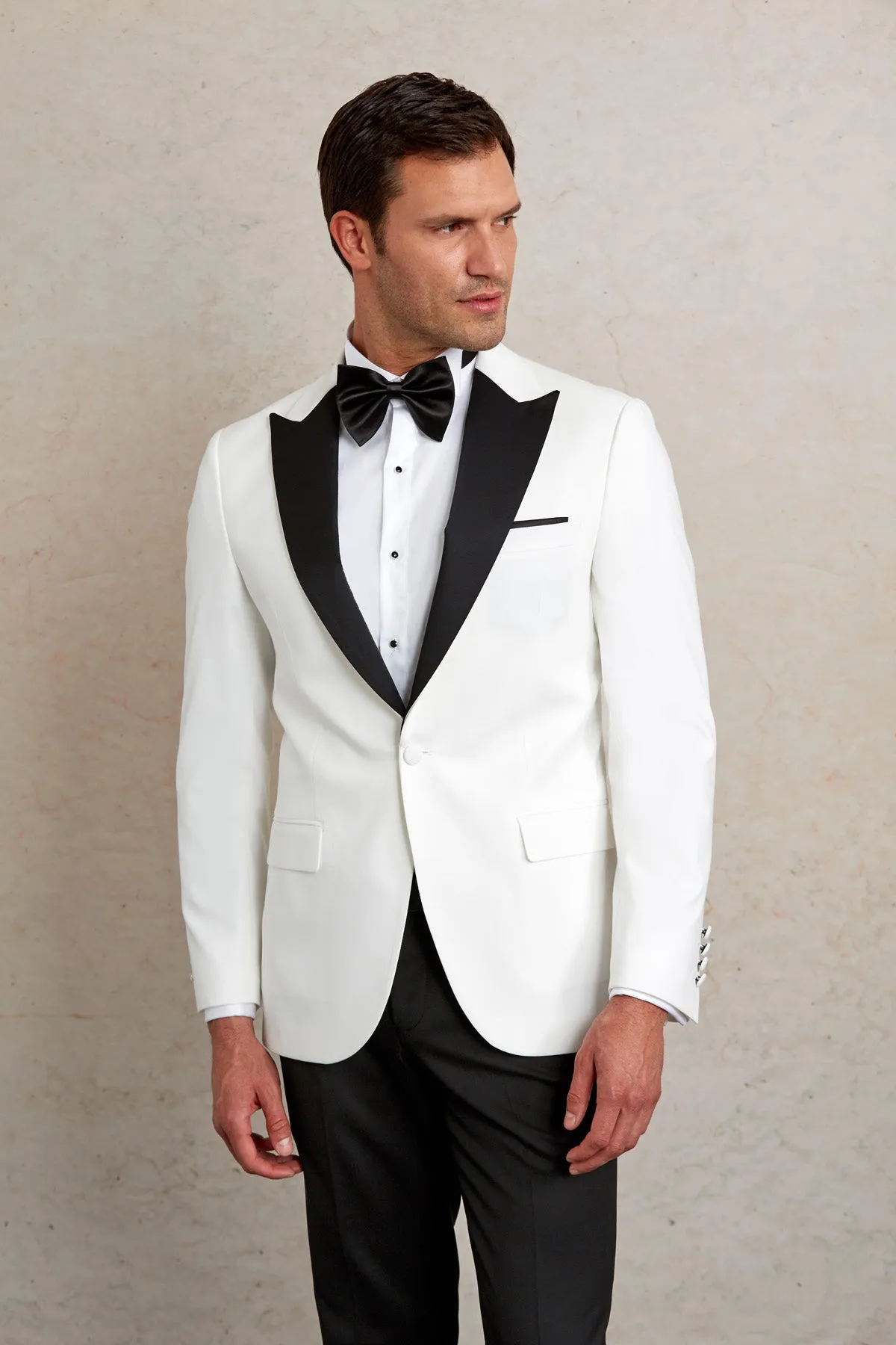Slim Fit White Release Shawl Lapel Classic Tuxedo