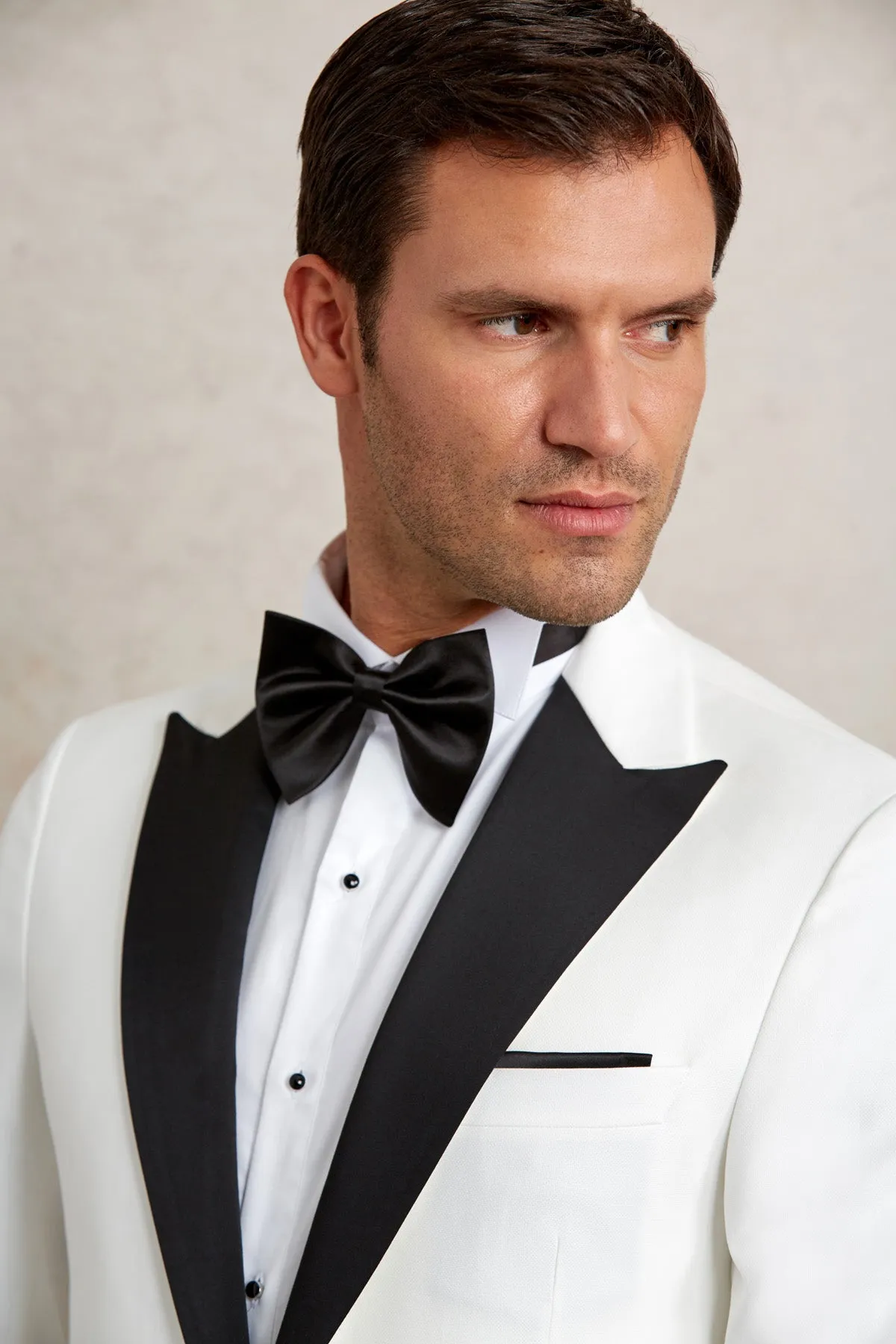 Slim Fit White Release Shawl Lapel Classic Tuxedo