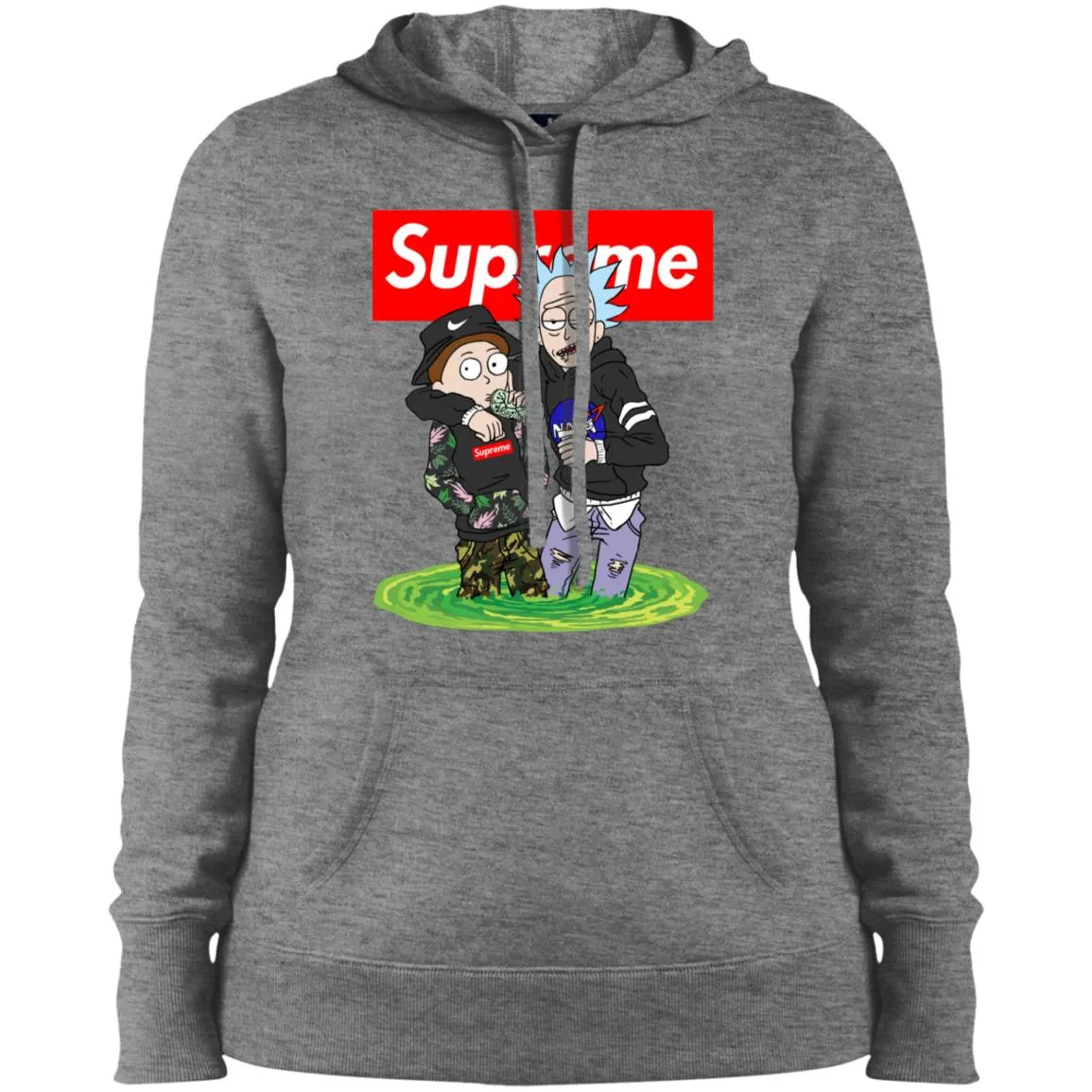 Supreme Rick And Morty T-shirt Women Hooded Sweatshirt