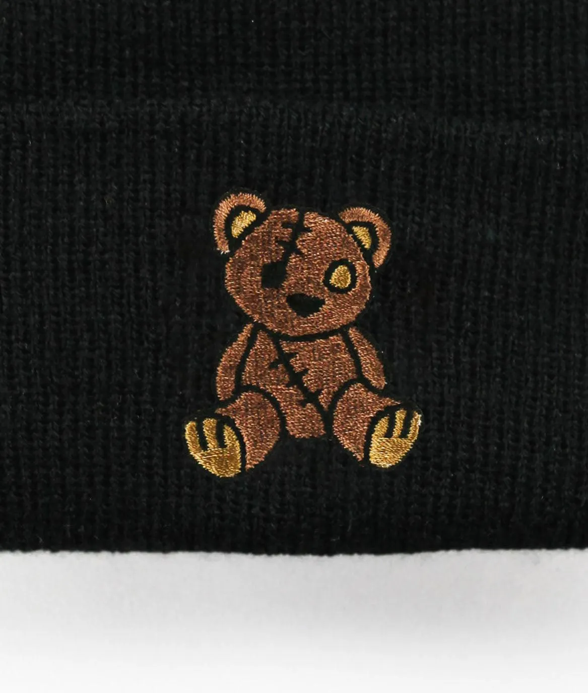 Teddy Bear Embroidered Beanie