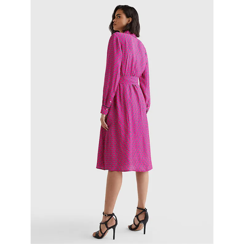 Tommy Hilfiger FOULARD PRINT MIDI SHIRT DRESS
