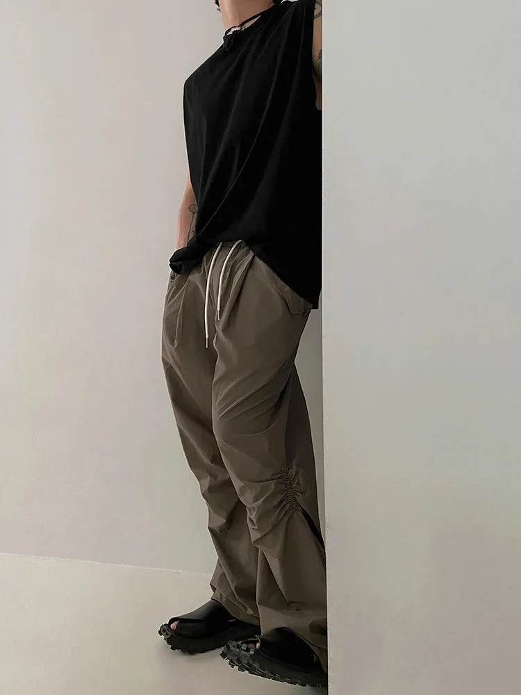 Wiaofellas  -  Summer Simple Male Sleeveless Top Loose Solid Color Casual Round Collar Cotton Vest New Stylish Men's T-shirt Pullover