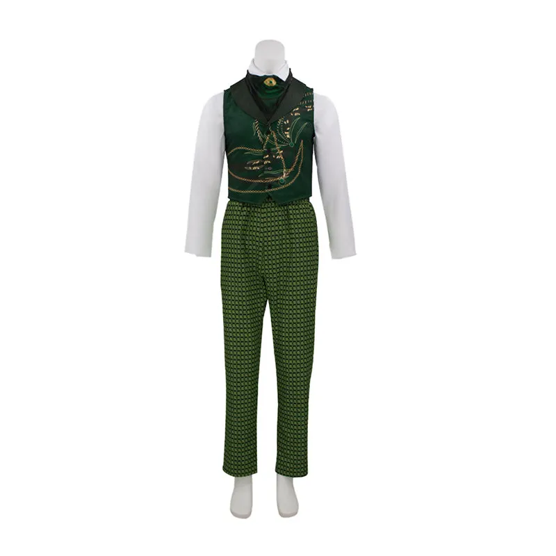 Wicked Wizard Cosplay Men's Green suit Men's Cosplay Costume Halloween suit ACcosplay